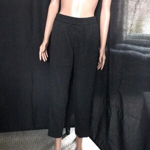 banana republic gray pinstripe elastic waist womens pants size 6